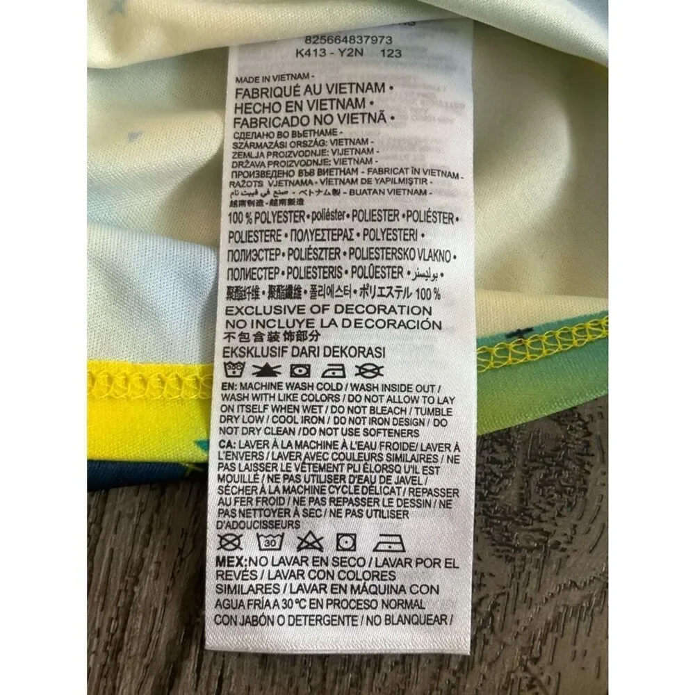 Nike Yellow & Blue Girls' Athletic Top + Shorts Set